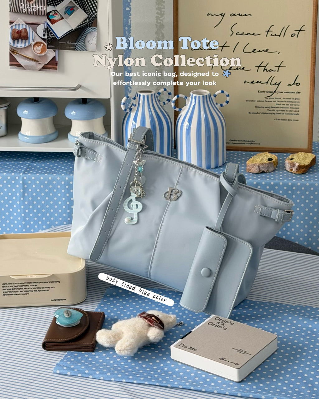 [獨家代理] [OBAGHOUSE] THE BLOOM TOTE ★NYLON★ COLLECTION_3 COLORS