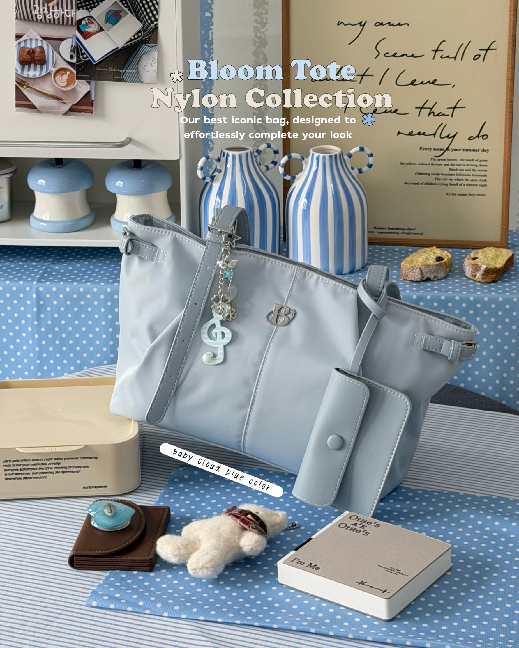 [獨家代理] [OBAGHOUSE] THE BLOOM TOTE ★NYLON★ COLLECTION_3 COLORS