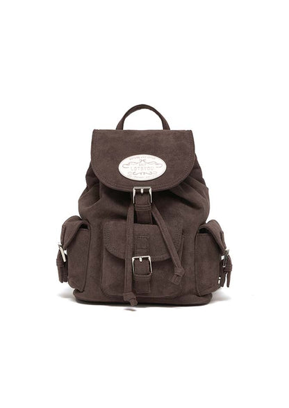 [wendy同款🎀] lotsyou Nostalgia Chubby Backpack - brown