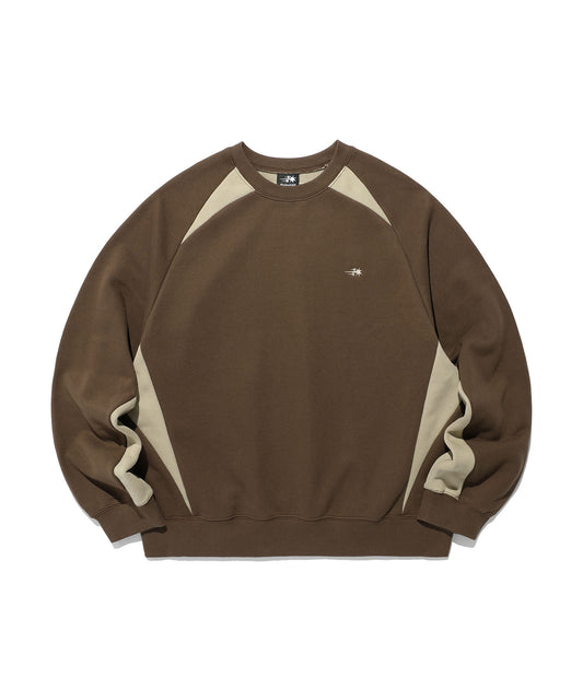 niceghostclub SPORTY LINE SWEATSHIRTS [BROWN]