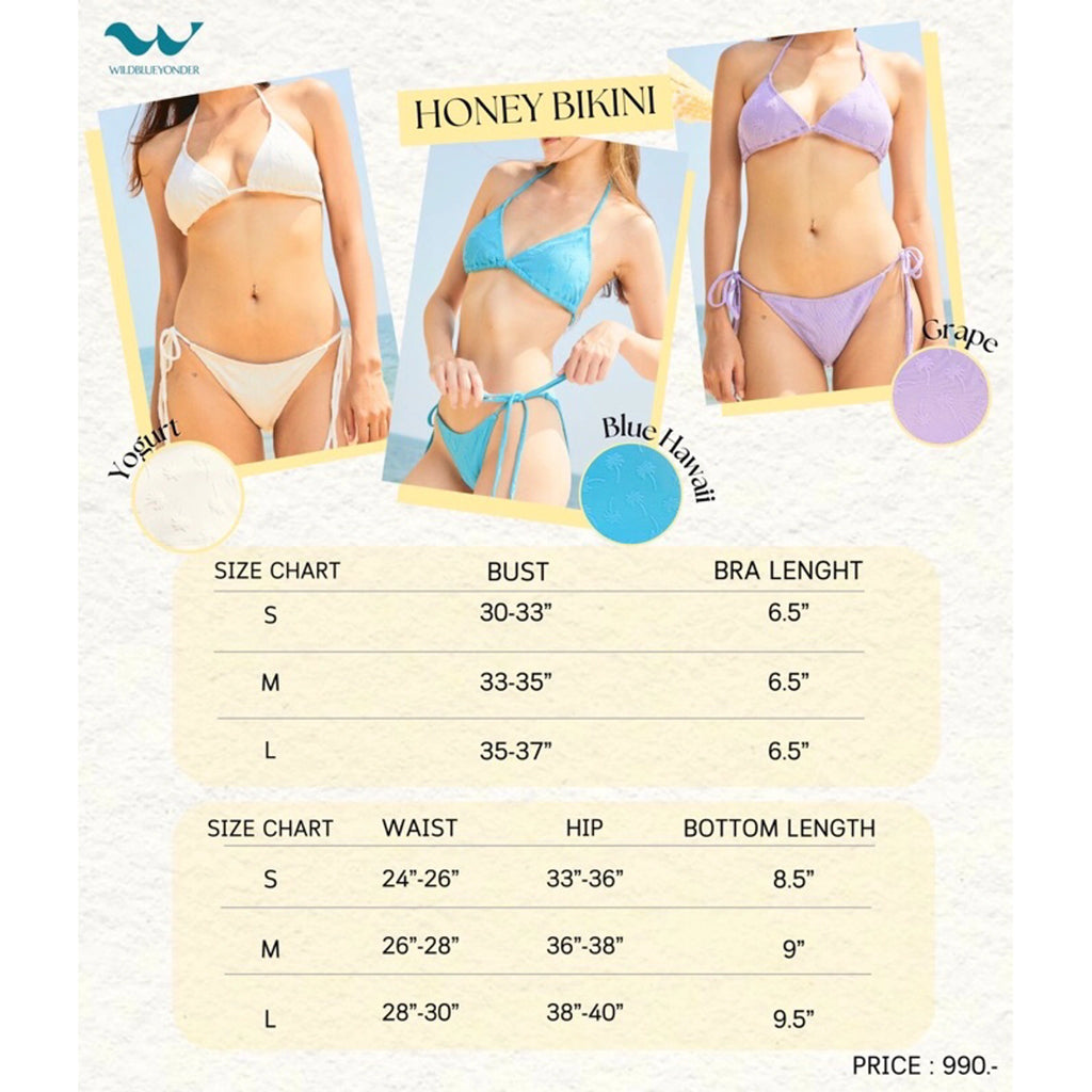 WILDBLUE YONDER Honey Bikini Set / 4colors