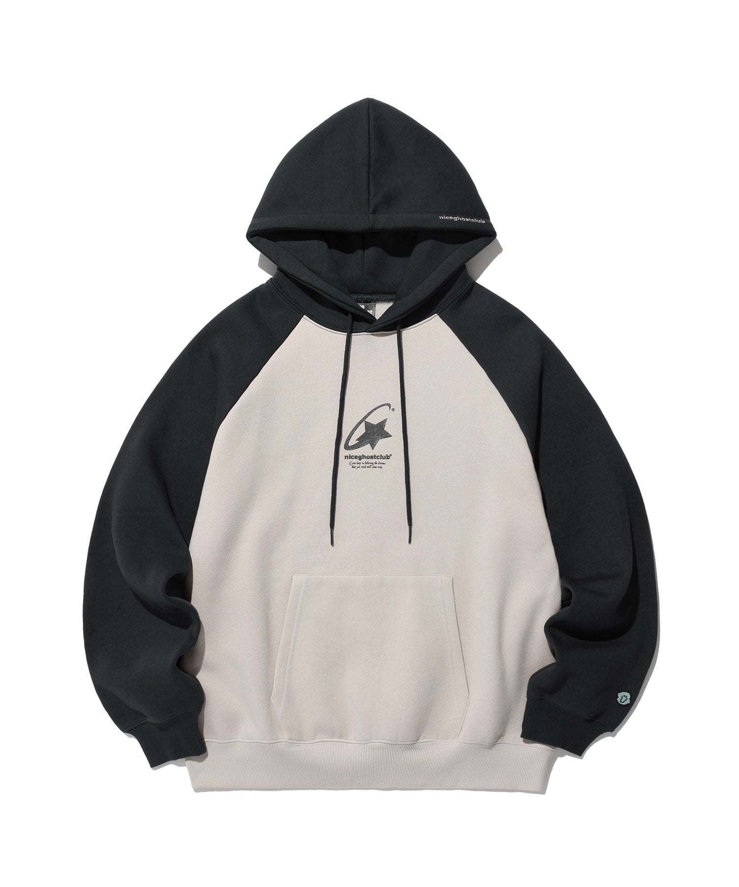 niceghostclub SHOOTING STAR LOGO HOODIE [BEIGE]
