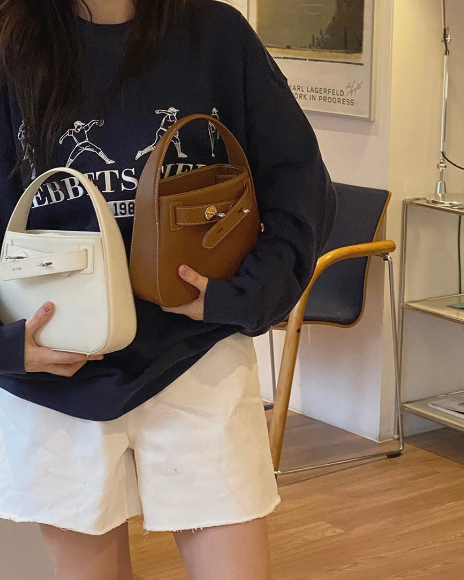 [100%牛皮] THE OFTN TILT / CREAM IVORY S