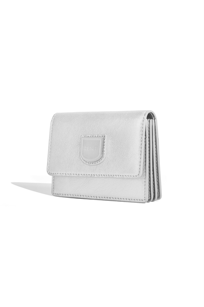 DEINET SIGNATURE WALLET IN SILVER (cowleather!)