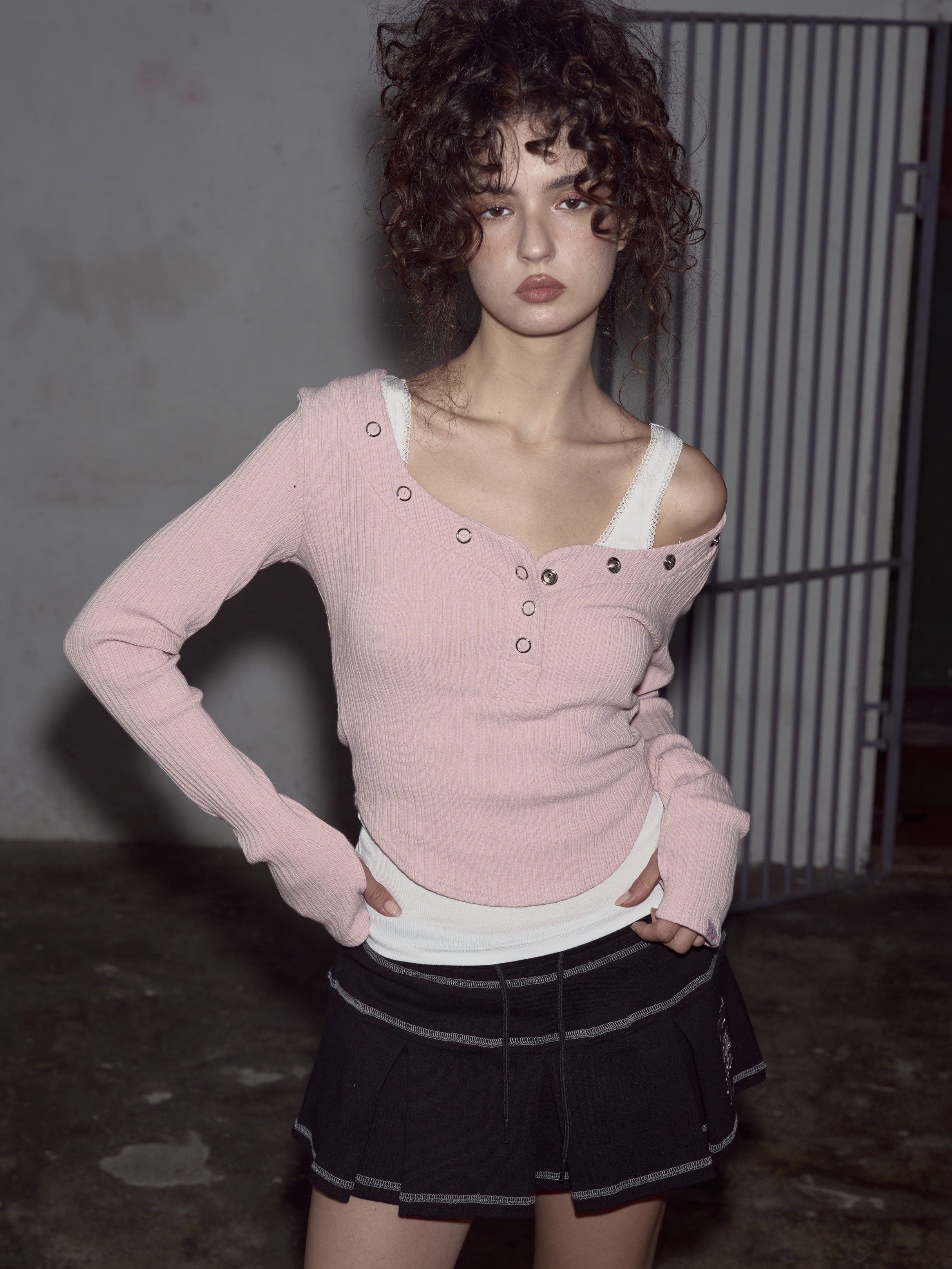 PLEASENOFOLLOW 24FW Bunny Snap Button Top / 8colors