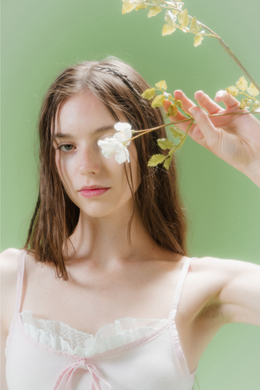 LACE BOUND TOP (PINK)