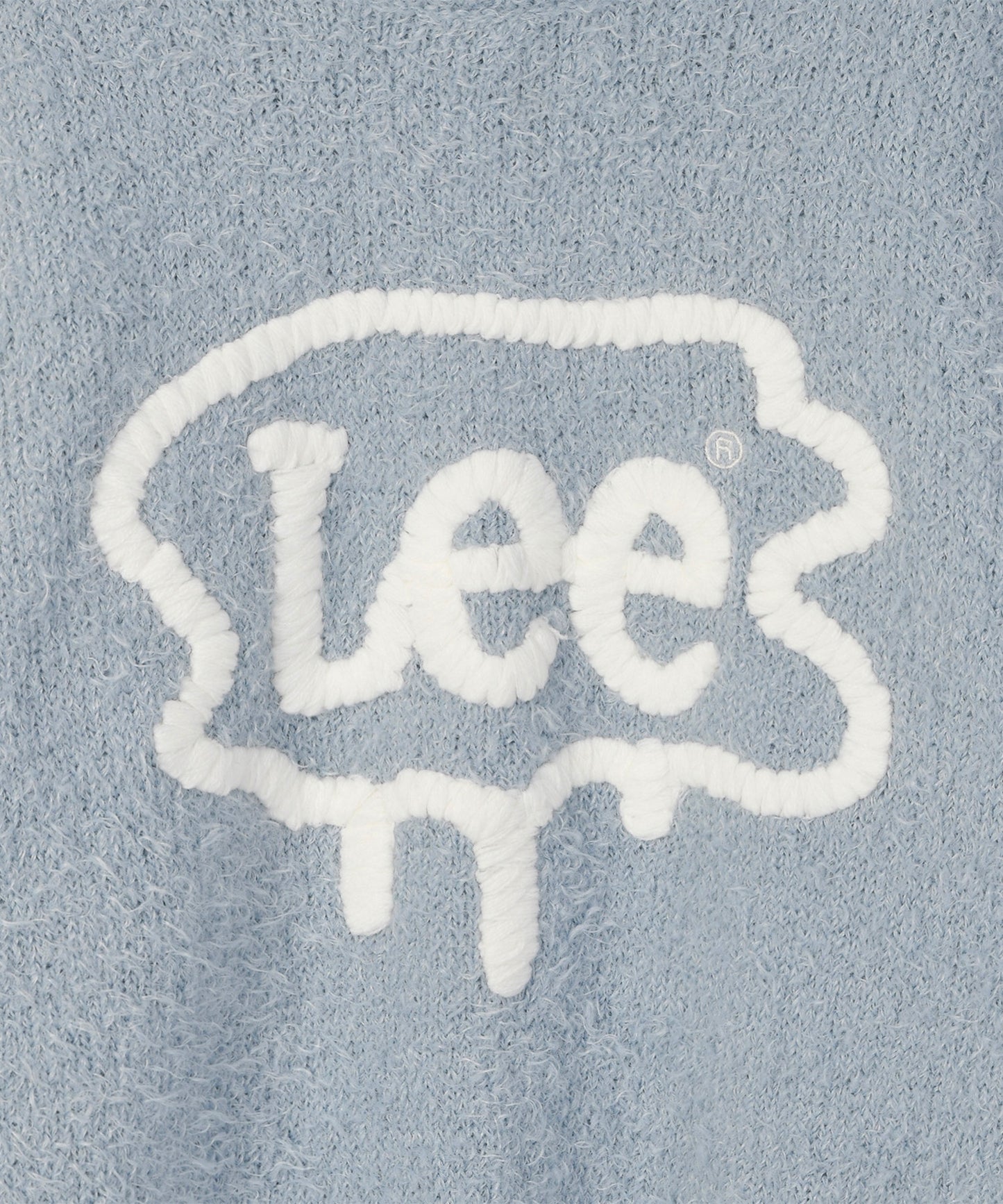 [Fallet x Lee] Brush Twitch Logo Knit / sky blue