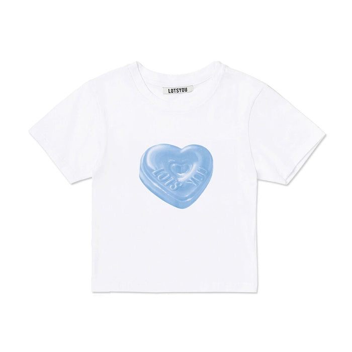 lotsyou The Friend Heart Candy Tee - 4colors