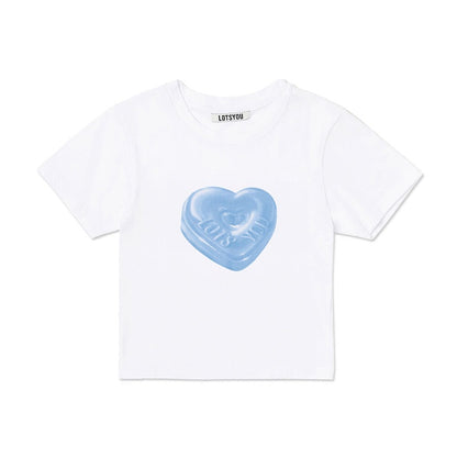 lotsyou The Friend Heart Candy Tee - 4colors