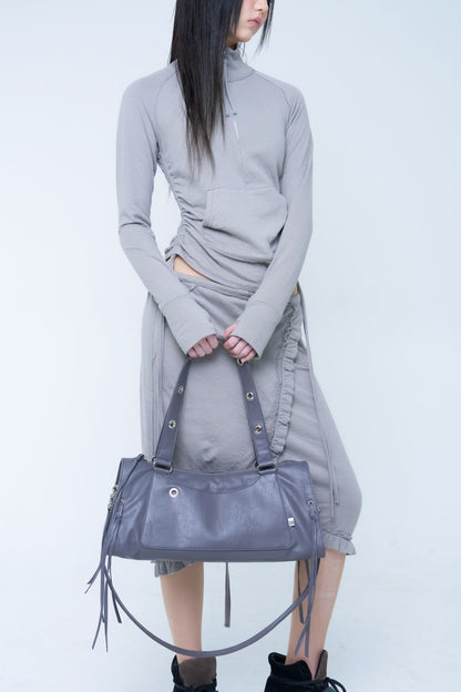 DEPC EYELET LEATHER BAG (VER.3) - GRAY