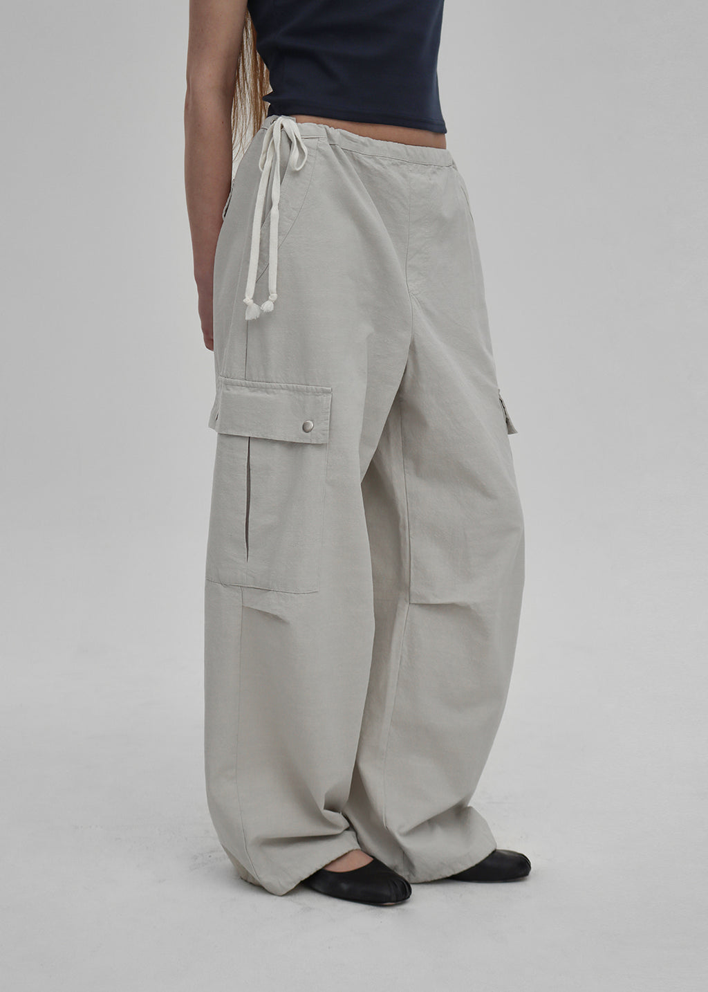 [韓國製造🇰🇷] BLACKUP Draped String Cargo Pants / 2colors