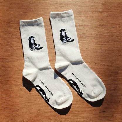 韓國文創 chocolateye with SOCKSTAZ sitting mo socks - made in Korea (by Yeonju Choi)