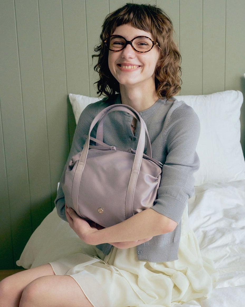 Heeari Aurora Shirring Duffle Mini Bag - lilac