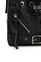 DEINET STUD BELTED MINI BUCKET BAG - 3COLORS