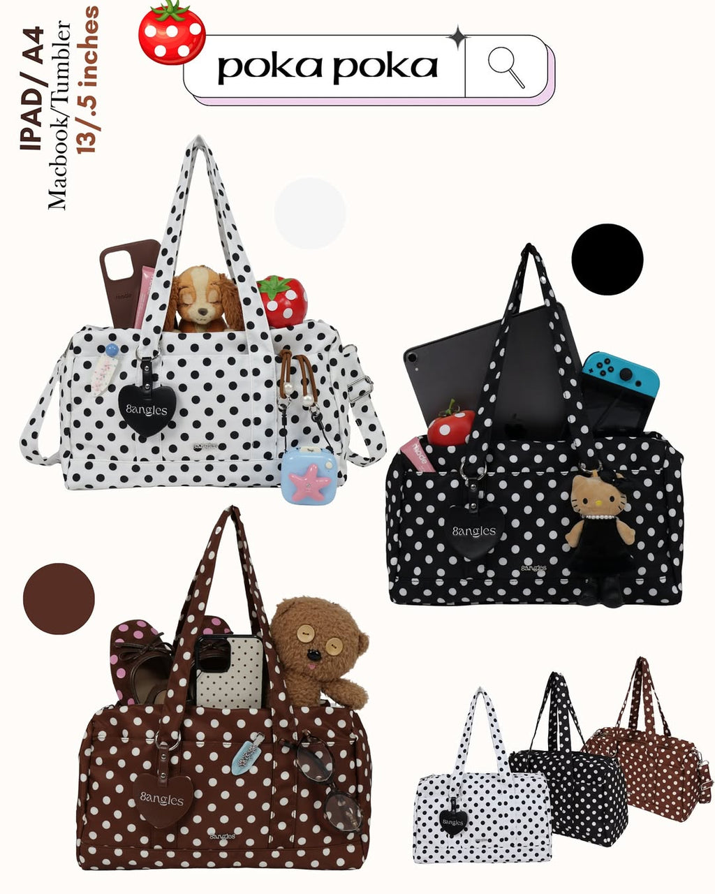 Poka Poka Polkadot Bread Bag - 3colors