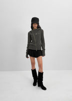 BLAKCUP Freaky Unbalanced Hood Zip-Up - 2colors