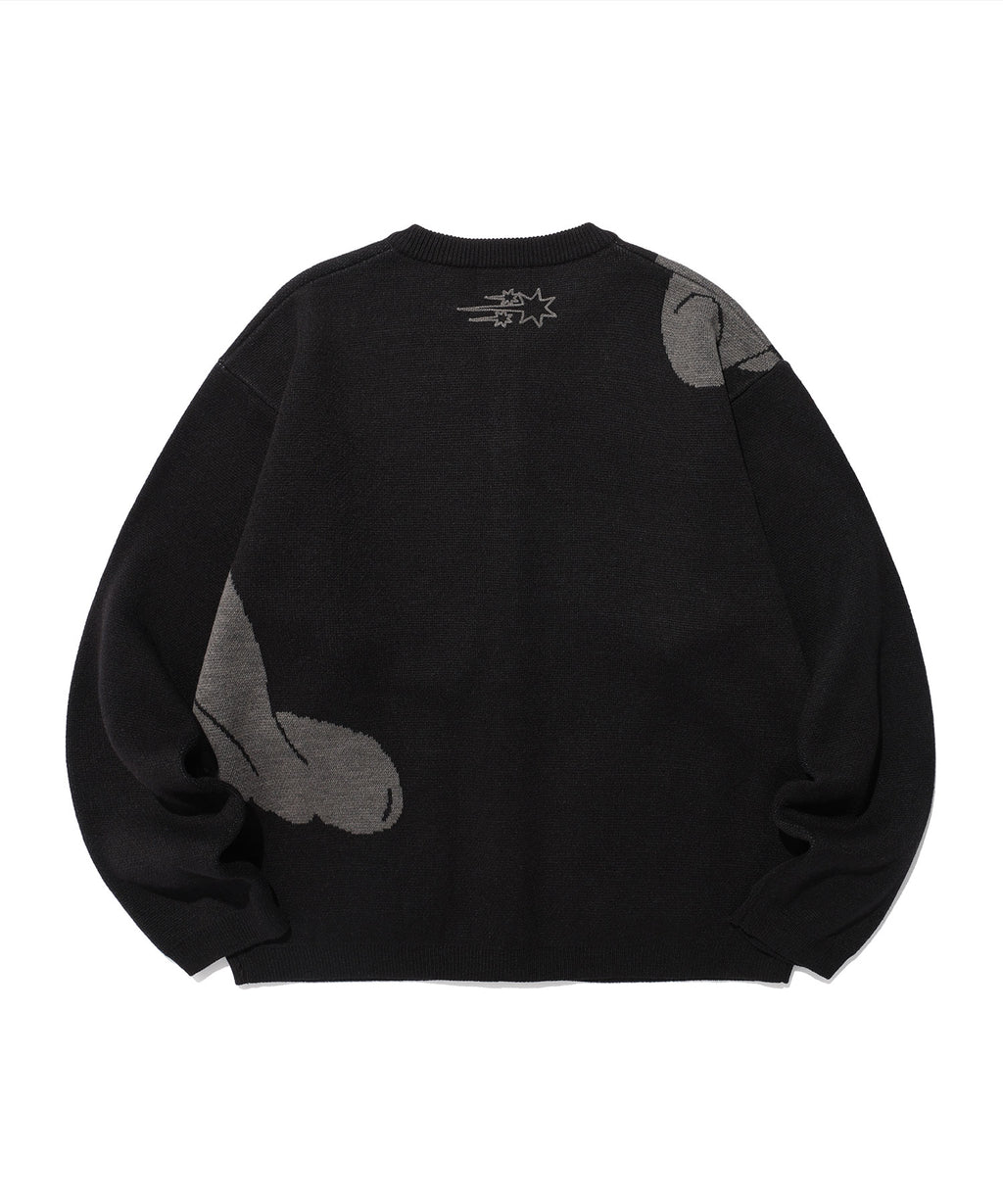 niceghostclub ANGELS KNIT CARDIGAN [BLACK]