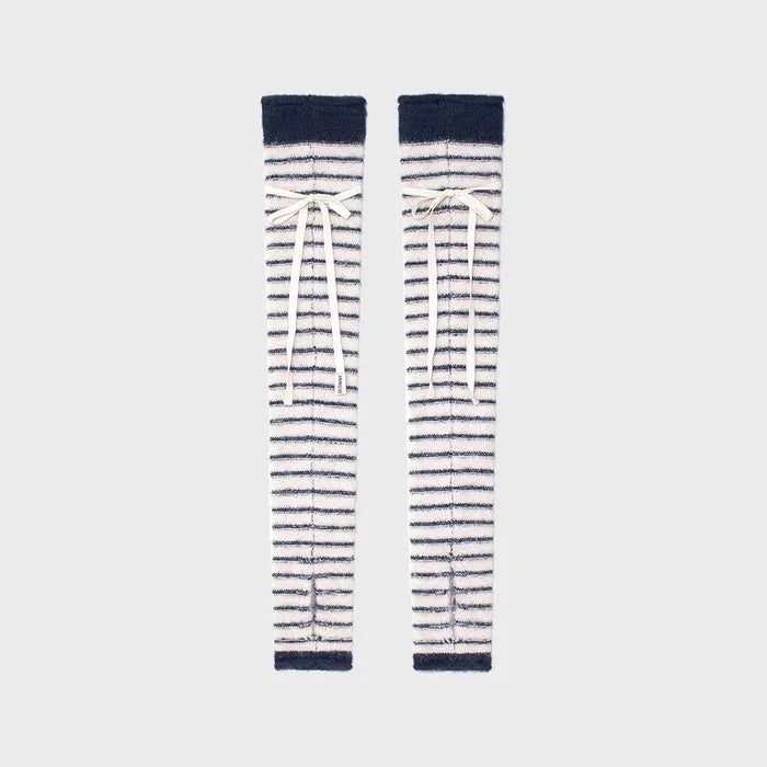 GLOWNY SUNDAE STRIPE KNIT WARMER (NAVY)