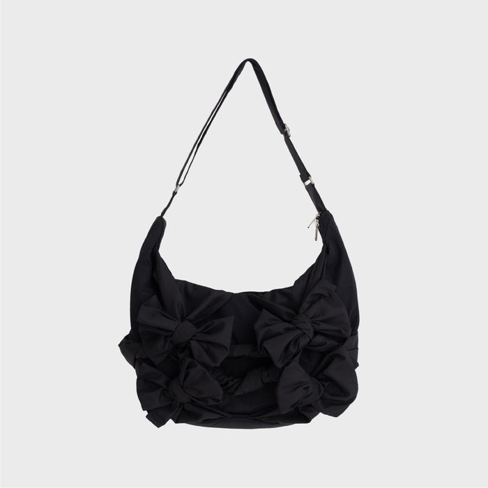 IUGA KNOTTED SHOULDER BAG / NYLON BLACK