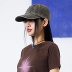 WASHED PATCH BALL CAP / KHAKI