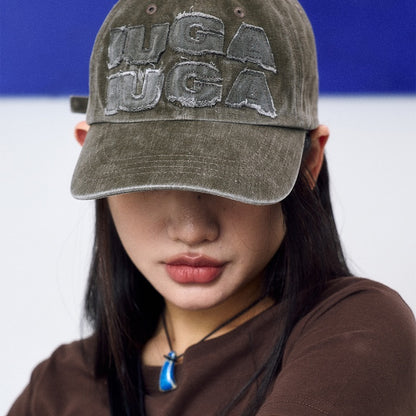 IUGA WASHED PATCH BALL CAP / KHAKI