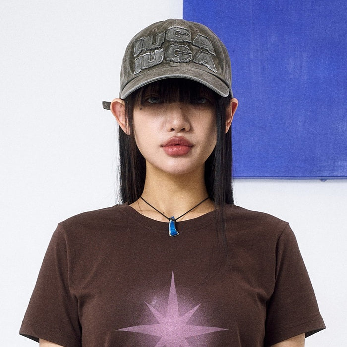 WASHED PATCH BALL CAP / KHAKI