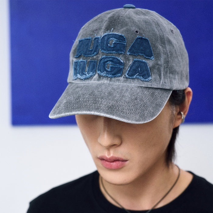 WASHED PATCH BALL CAP / GREY