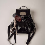 lotsyou Nostalgia Chubby Backpack - Leather Black