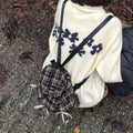 fennec Berry Pocket Backpack / check brown