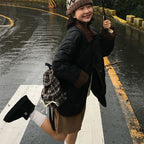 fennec Berry Pocket Backpack / check brown