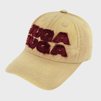 IUGA WASHED PATCH BALL CAP / BEIGE