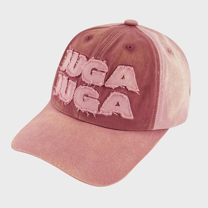 IUGA WASHED PATCH BALL CAP / VINTAGE PINK