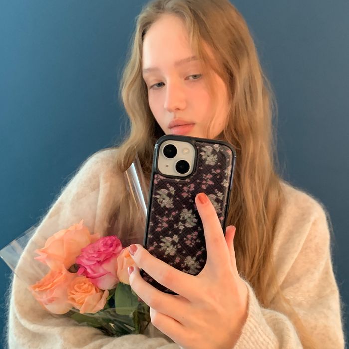 Brown Flower Phone Case (epoxy)