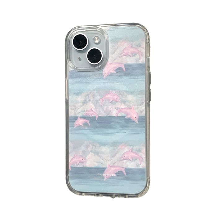 Pink Dolphin Phone Case (clear/Magsafe)