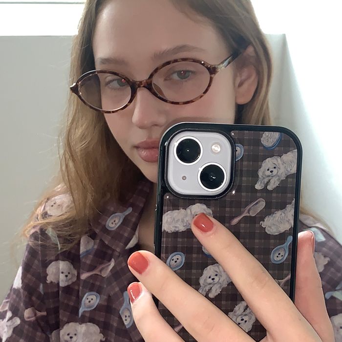 Comb Dog Bumper Phone Case - epoxy/glossy