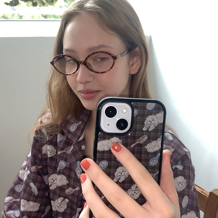 Comb Dog Bumper Phone Case - epoxy/glossy