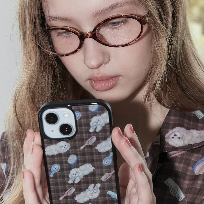 Comb Dog Bumper Phone Case - epoxy/glossy