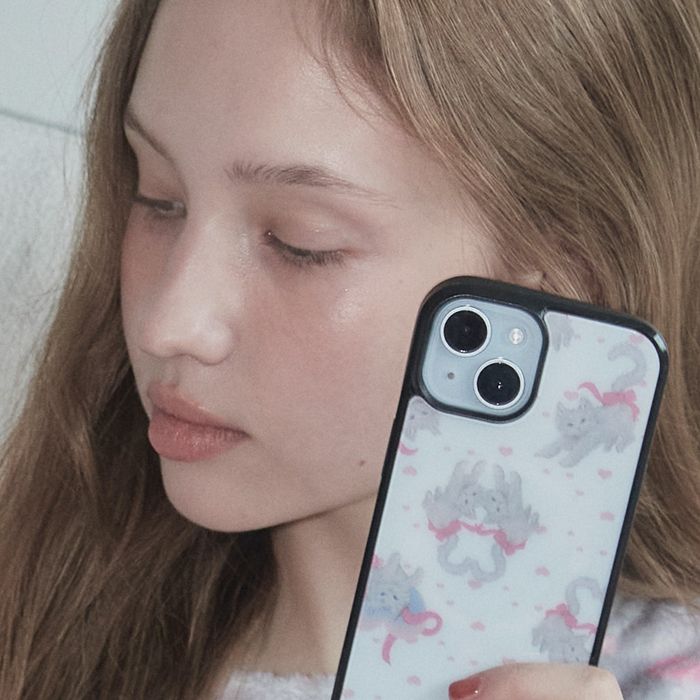 Soft Love Cat Bumper Phone Case - epoxy/glossy