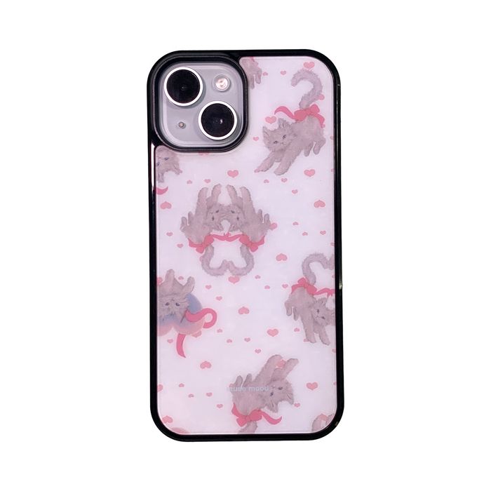 Soft Love Cat Bumper Phone Case - epoxy/glossy