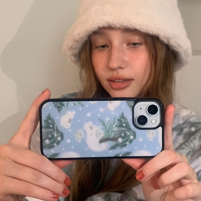 Snow Rabbit Bumper Phone Case - epoxy/glossy