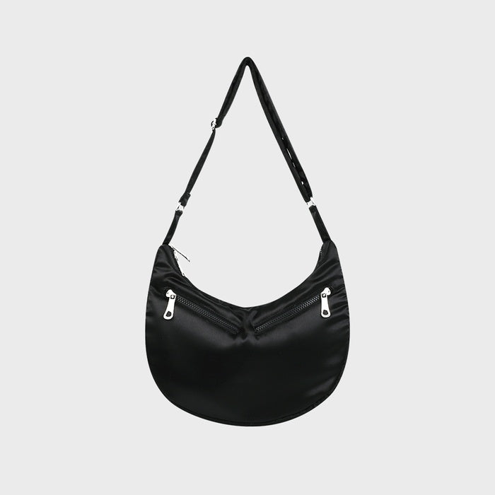 IUGA LACED RIBBON SHOULDER BAG / BLACK