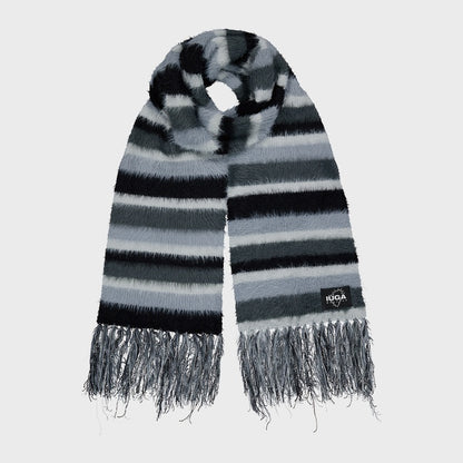 IUGA STRIPED HAIRY BOLD MUFFELR / BLUE