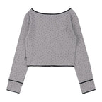 NASTY FANCY CLUB LACE STAR BASIC CARDIGAN / GREY