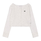 NASTY FANCY CLUB LACE STAR BASIC CARDIGAN / WHITE