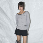 NASTY FANCY CLUB LACE BASIC CARDIGAN SET UP / 3COLORS