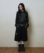 LSC SLOGAN WAFFLE HOODIE (BLACK)