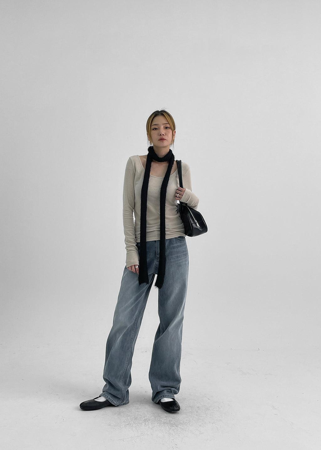 [WARM♨️] 韓國製造 Heating Wide Denim - S/M/L