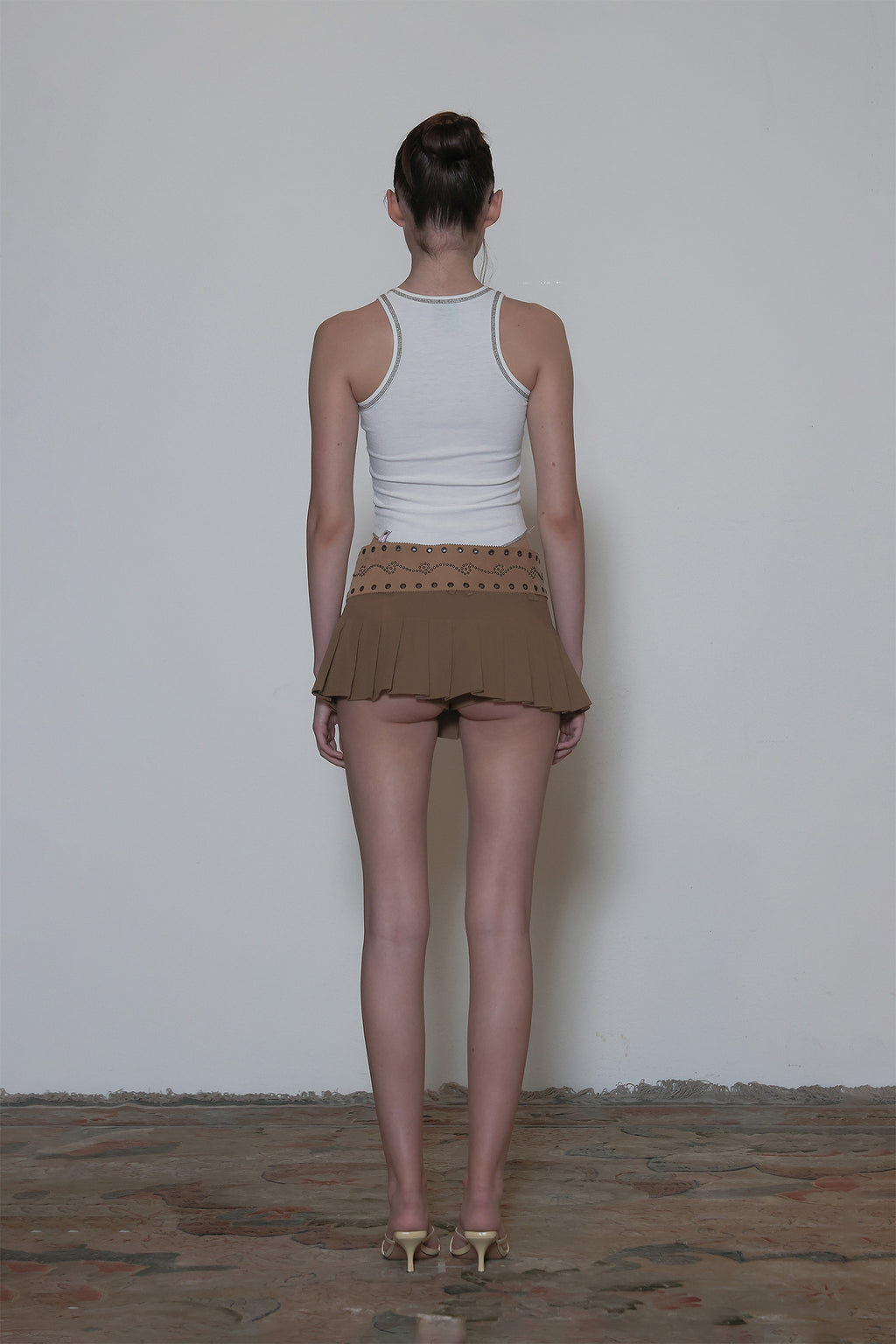 [SCULPTOR] Maria Tear Drop Tank Top - Dirty Peach/Raw