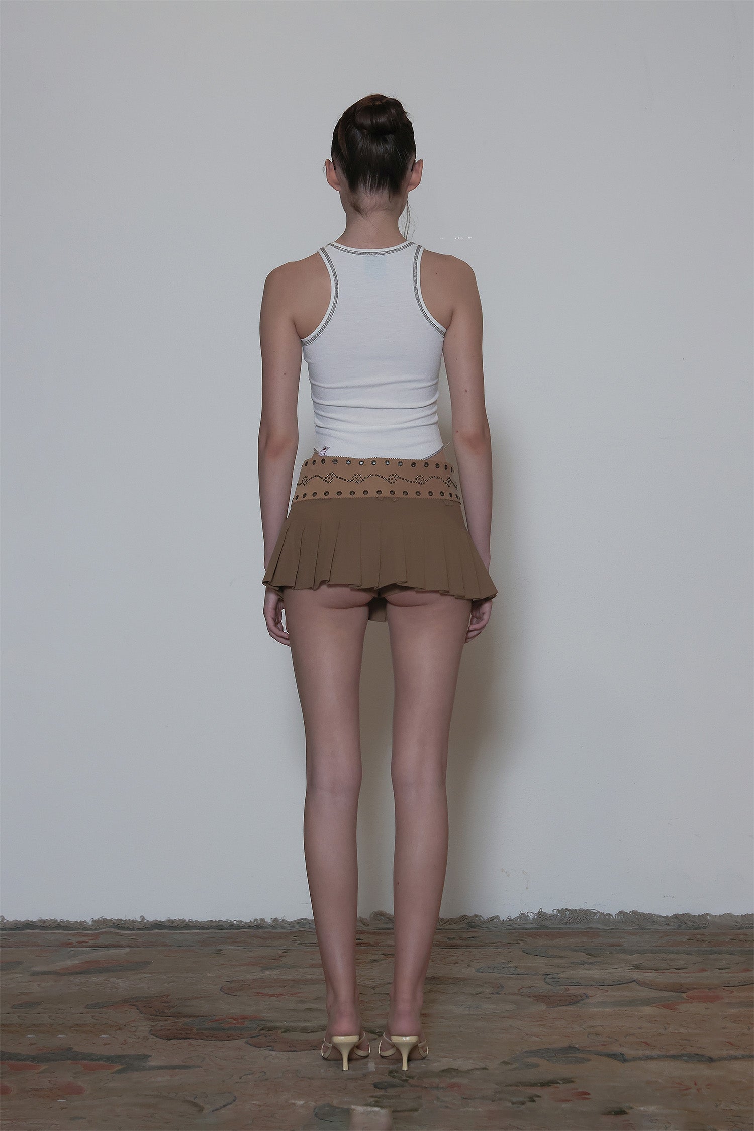[SCULPTOR] Maria Tear Drop Tank Top - Dirty Peach/Raw