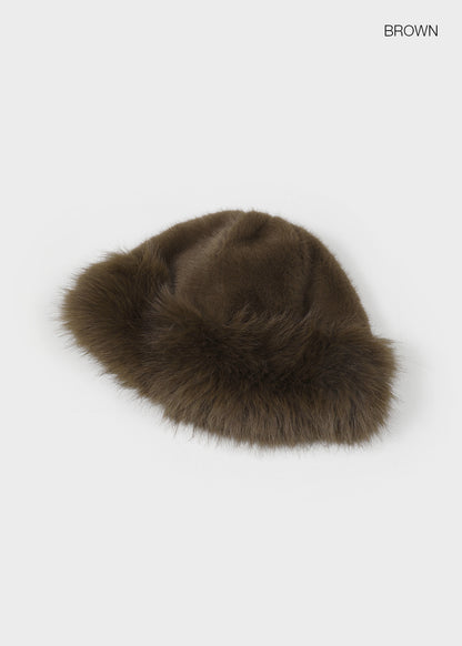 BLACKUP Duriki Fur Bucket Hat